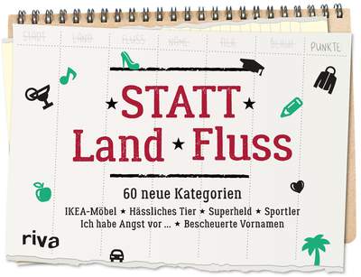 Statt Land Fluss - Das Spielebuch mit 60 neuen Kategorien  – Die lustige Variante von Stadt-Land-Fluss