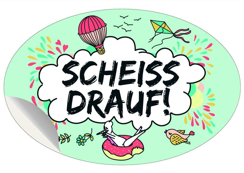 Scheiß drauf Autoaufkleber auf Trägerkarte 10er VE