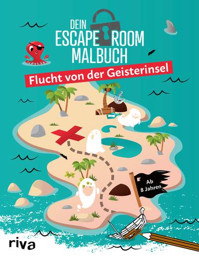 Dein Escape-Room-Malbuch – Flucht von der Geisterinsel - Ab 8 Jahren