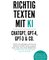 Richtig texten mit KI – ChatGPT, GPT-4, GPT-3 & Co.