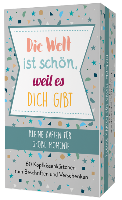 Die Welt ist schön, weil es dich gibt - Kleine Karten für große Momente. 60 Kopfkissenkärtchen

zum Beschriften und Verschenken