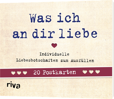 Was ich an dir liebe – 20 Postkarten - Individuelle Liebesbotschaften zum Ausfüllen