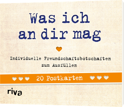 Was ich an dir mag – 20 Postkarten - Individuelle Freundschaftsbotschaften zum Ausfüllen