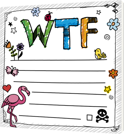 FUCK: WTF – Klebezettel