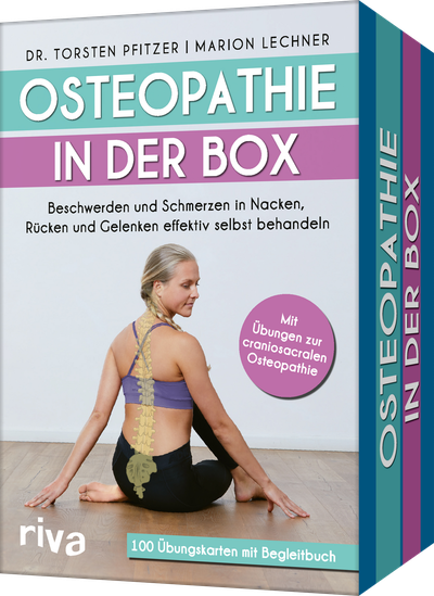 Osteopathie in der Box - Beschwerden und Schmerzen in Nacken, Rücken und Gelenken effektiv selbst behandeln. Mit Übungen zur craniosacralen Osteopathie. 100 Karten mit Begleitbuch