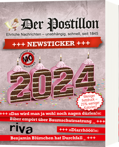 Der Postillon +++ Newsticker +++ 2024 - Tagesabreißkalender