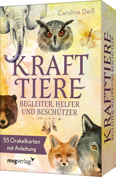 Krafttiere – Begleiter, Helfer und Beschützer - 55 Orakelkarten mit Anleitung