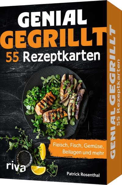 Genial gegrillt – 55 Rezeptkarten - Fleisch, Fisch, Gemüse, Beilagen und mehr