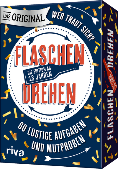Flaschendrehen – Die Edition ab 18 Jahren - 60 lustige Aufgaben und Mutproben | Das Original. Der Spieleklassiker für Erwachsene perfekt für Geburtstag, Weihnachten und als Geschenk