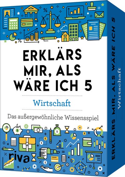 Erklärs mir, als wäre ich 5 – Wirtschaft - Das außergewöhnliche Wissensspiel. Das Kartenspiel für Quiz-Fans. Allgemeinwissen spielerisch trainieren. Wirtschaft verständlich erklärt