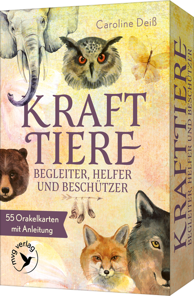 Krafttiere – Begleiter, Helfer und Beschützer - 55 Orakelkarten mit Anleitung