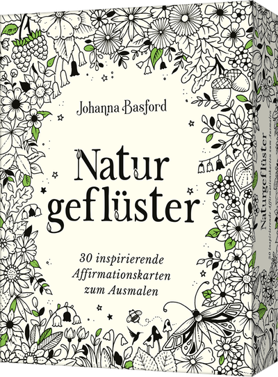 Naturgeflüster - 30 inspirierende Affirmationskarten zum Ausmalen