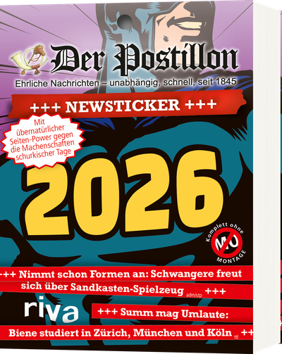 Der Postillon +++ Newsticker +++ 2026 - Tagesabreißkalender